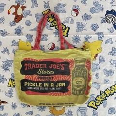 Vintage Trader Joe’s Pickles In A Jar Tote Bag Canvas