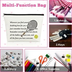 Tennis Gift Makeup Bag Inspirational Gifts for Player Birthday 940_NO1