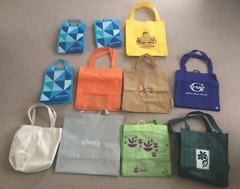 Mixed Lot of (11) Reusable Tote or Grocery Bags ♻️ 
