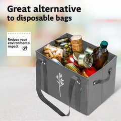 Green Reusable Grocery Bags – Heavy Duty Reusable Shopping Tote Bags W/Long H…