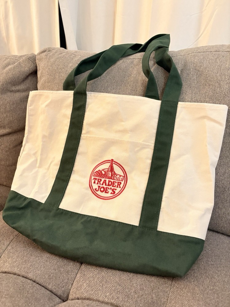 Large Trader Joe’s 2025 Limited Edition Tote Dark Green New