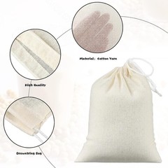 MyLifeUNIT Soup Bags, Cotton Mesh Bag for Cooking, Large 18 x 24 Inch, White