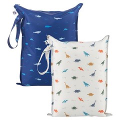 2 Pack reusable waterproof wet bags for travel/diaper bag