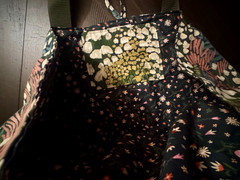 Floral Roll Up Reusable Tote Bag Packable Market Grocery Shopping Travel Bag
