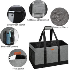Extra Large Foldable Grocery Tote Bag with Handles for Storage, Picnics, Beac…