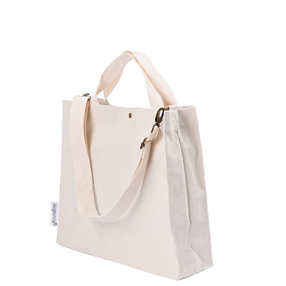 Heavy Duty Canvas Extra Large Shoulder Crossbody Bag Grocery Shopping Bag Bea…