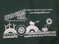Hodgson Mill Promo Grocery Tote Green Recycled Materials 16 x 13 x 5 Inch