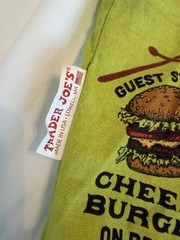 Trader Joe’s PICKLE IN A JAR Canvas Cotton Tote Reusable Grocery Tote Bag Green