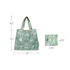 Medium Foldable Tote Nylon Reusable Grocery Bag Set of 2 Easter Bunny