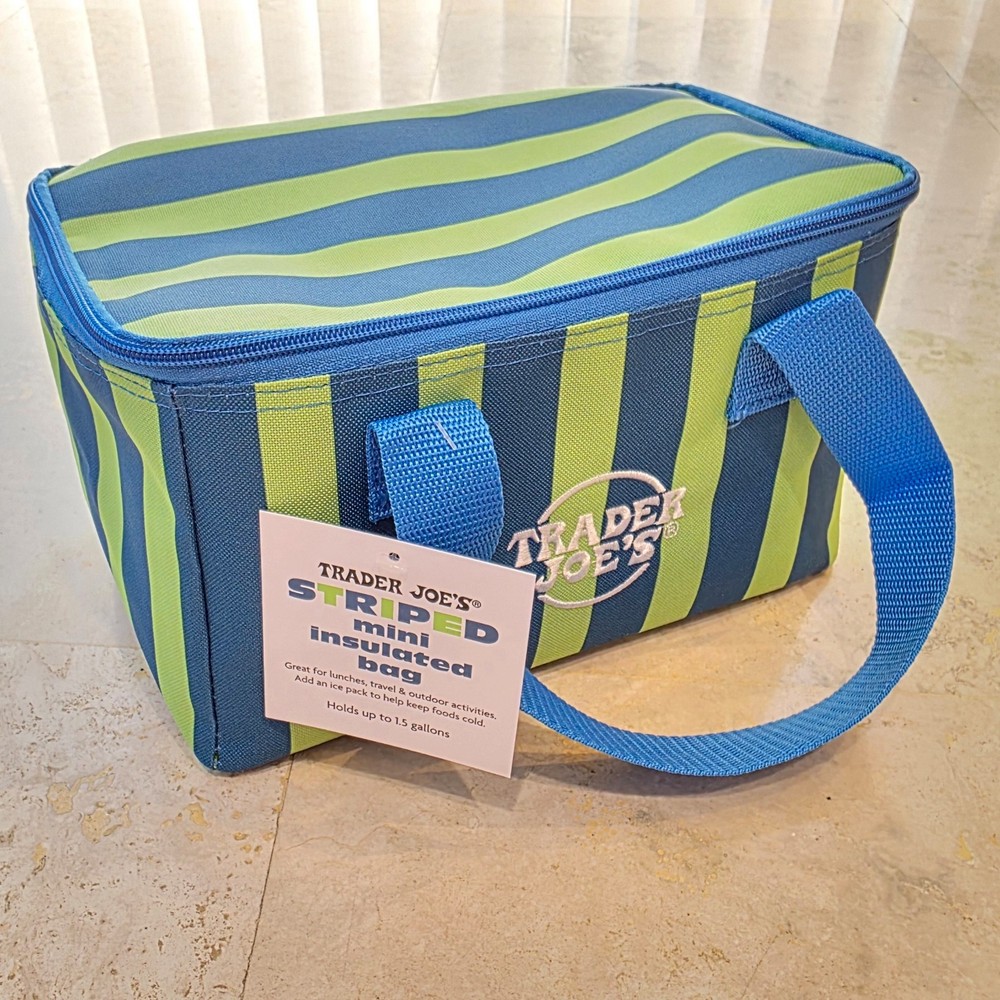 1 Trader Joe’s 2026 Mini Insulated Tote Summer Fun Pink Violet Blue Green Orange