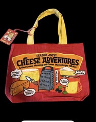 TRADER JOE’S Canvas Reusable Shopping Tote Bag “Cheese Experience”🧀 NEW