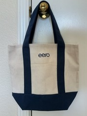 EERO Logo/Whats the WiFi Password Canvas Reusable Tote Bag 12x11x5″ NEW