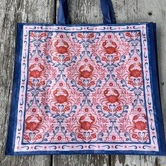 Coastal Reusable Tote Bag~20″X 18″X 8″~ 🦀CRABS🦀By Marshall’s🦀