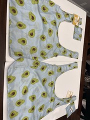 2 Avocado Fabric Fruit of The Loom Reusable Bags Grocery Tote NWT