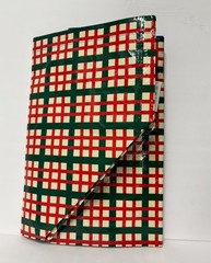 NEW Ikea VINTERFINT Shopping bag Christmas large check pattern red green plaid