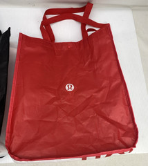 Lululemon Tote Bag Reusable Gift Shopping Carry Red and Black Used 16x13x6