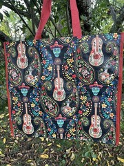 TJ MAXX Sugar Skulls Dia De Los Muertos Large Reusable Shopping Bag Eco Friendly