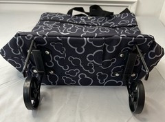 Shopping Bag With Wheels Multifunction Can Expand Up To 20” High