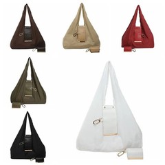 Foldable Reusable Tote Bag with Keychain Pouch