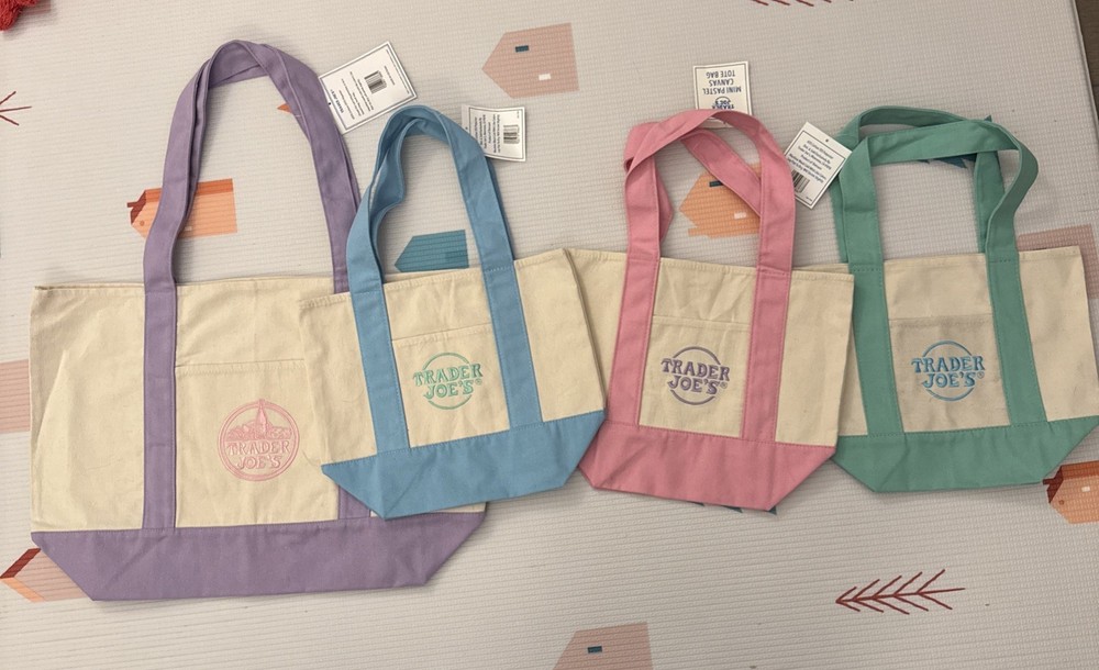 Trader Joe’s Easter Edition Mini And Large tote Bags
