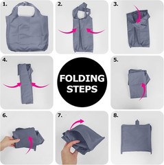 Large Waterproof Reusable Shopping Bag – Foldable Nylon Tote for Everyday Use