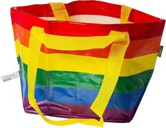 2 Ikea Storstomma Rainbow Reusable Small Shopping Carry Bag Multicolor Pride
