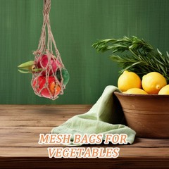 Fruit And Vegetable Buggy Bag Long Handles Reusable Grocery Bags Foldable