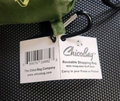 ChicoBag Original Compact Reusable Grocery Bag Tote – Attached Pouch & Carabiner