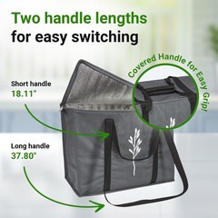 Green Bulldog 2Pack Insulated Grocery Bags – Foldable Reusable Cooler Bags wi…