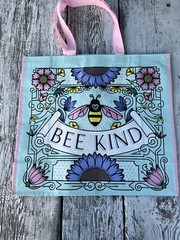 Floral 🐝BEE KIND 🐝 TJ Maxx Durable Reusable Eco Grocery Market Shopping Bag