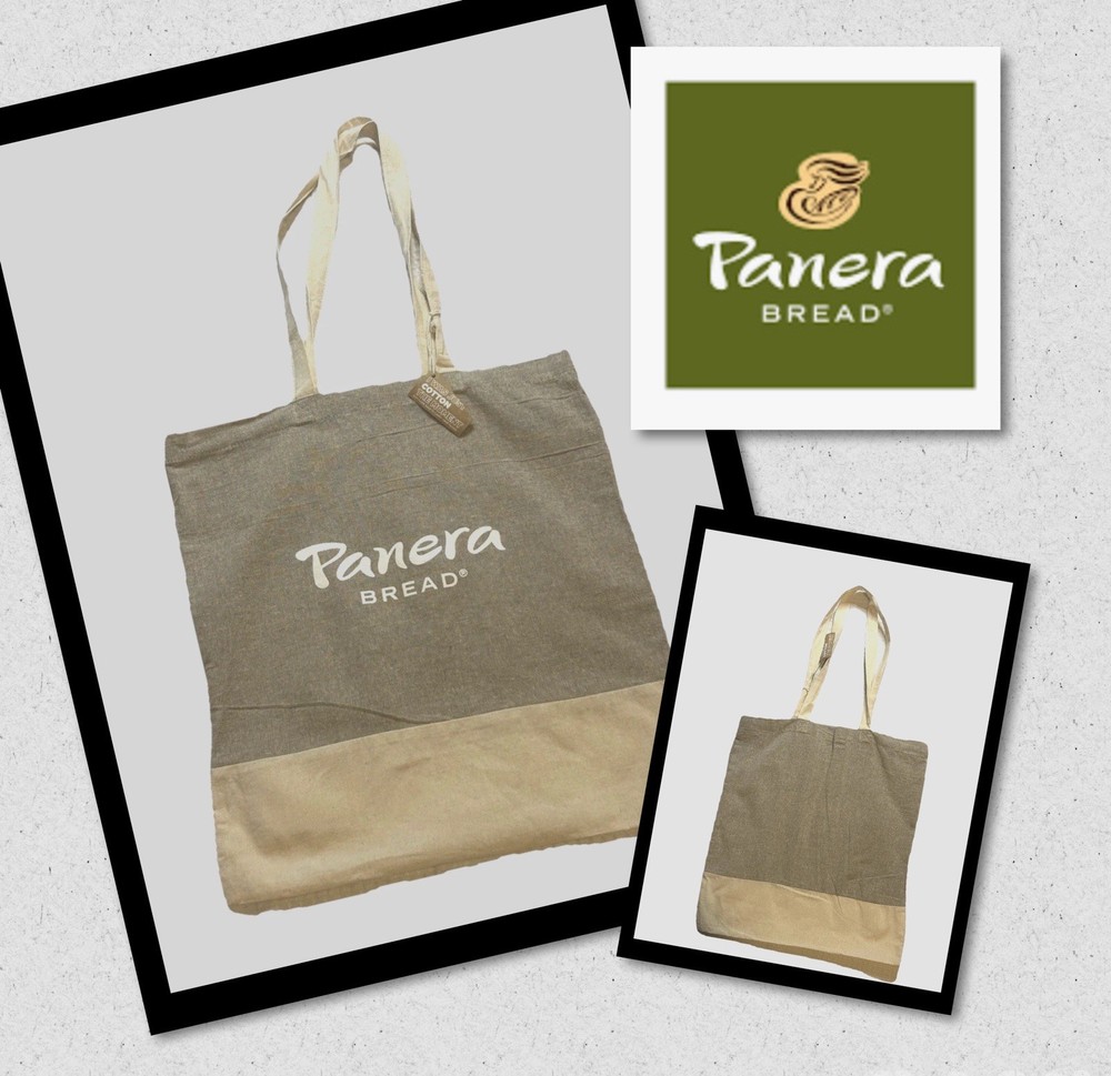 Panera Bread – NEW – Cotton – Canvas – Tote Bag Reusable (16”x14.5”) Tan/Beige