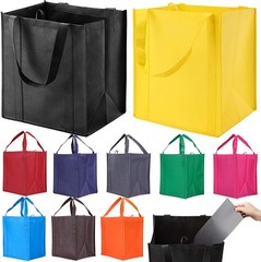 Reusable Heavy Duty Grocery Bags 10 Pack Large Foldable Cloth Tote Supermarket
