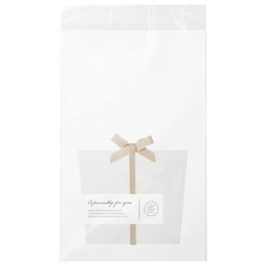 HEADS SIT-TO1 White OPP Gift Bags 15 x 23 + 3 cm Made in Japan Silhouette 50