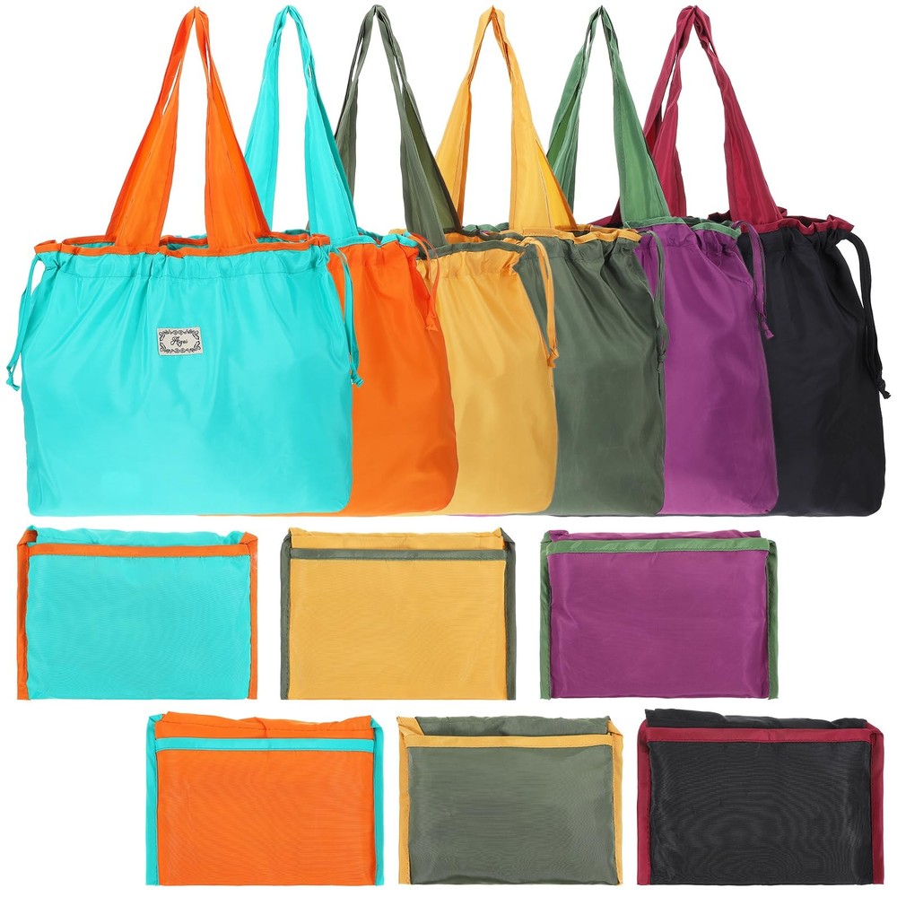 Reusable Grocery Bags, Colorful Shopping Bags,Machine Washable,Foldable,Durab…