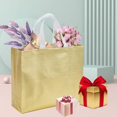 Reusable Large Gift Bags 6 Pack Handles Party Wedding Celebration Holiday