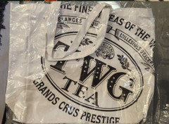 TWG Tea Collectable Reusable Canvas Cotton Shopper Tote Bag – WHITE – NEW