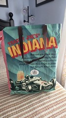 Trader Joe’s Tote Indiana Hoosiers Reusable Shopping Bag Race Car Peonies Corn