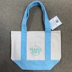 NWT Trader Joe’s Mini Pastel Tote Bags, 4 Colors: Green, Blue, Purple, Pink