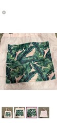 Pink Green All-Over Leaf Foldable Reusable Shopping Bag Nylon