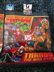 Marvel Comics AVENGERS vs THANOS TOTE BAG REUSABLE GROCERY SHOPPING Bags (2)