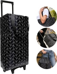 Large Foldable Wheeled Shopping Bag, Insulated Waterproof Reusable Grocery Bag,