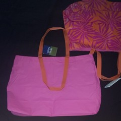 Open Story Large Water Resistant Reversible Tote Pink (Resellers Bundle of 10)