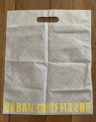 Urban Outfitters Cream Reusable Shopping Tote Gift Bag 14.5” W X 17.5” H