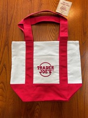 BRAND NEW with TAGS – Trader Joe’s – Holiday 2025 Canvas Mini Tote Bag – Red