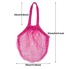 3 Pack Cotton Mesh Grocery Bags,Reusable Grocery Net Bags Washable Fruit and …