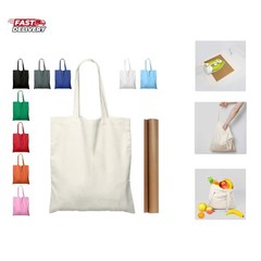 2 | 5 | 15 | 25 | 50 Pack 15” X 16” Natural Cotton Tote Bags, Lightweight B…