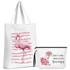 Sieral 2 Pcs Animal Lover Bag Graduation 13.4 x 15.8 x 3.9 inches, Flamingo