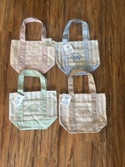 (Lot of 4 bags) Trader Joe’s Limited Striped Mini Canvas Tote Bags (In-Hand)