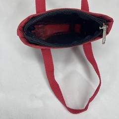 SMALL 🔥TRADER JOE’S Red & Black Micro Tote Shopping Mini Grocery Bags Coin Bag