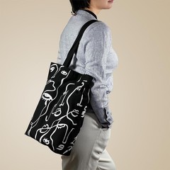 Canvas Tote Bag for Women, Aesthetic Tote Bag with Zipper Poet